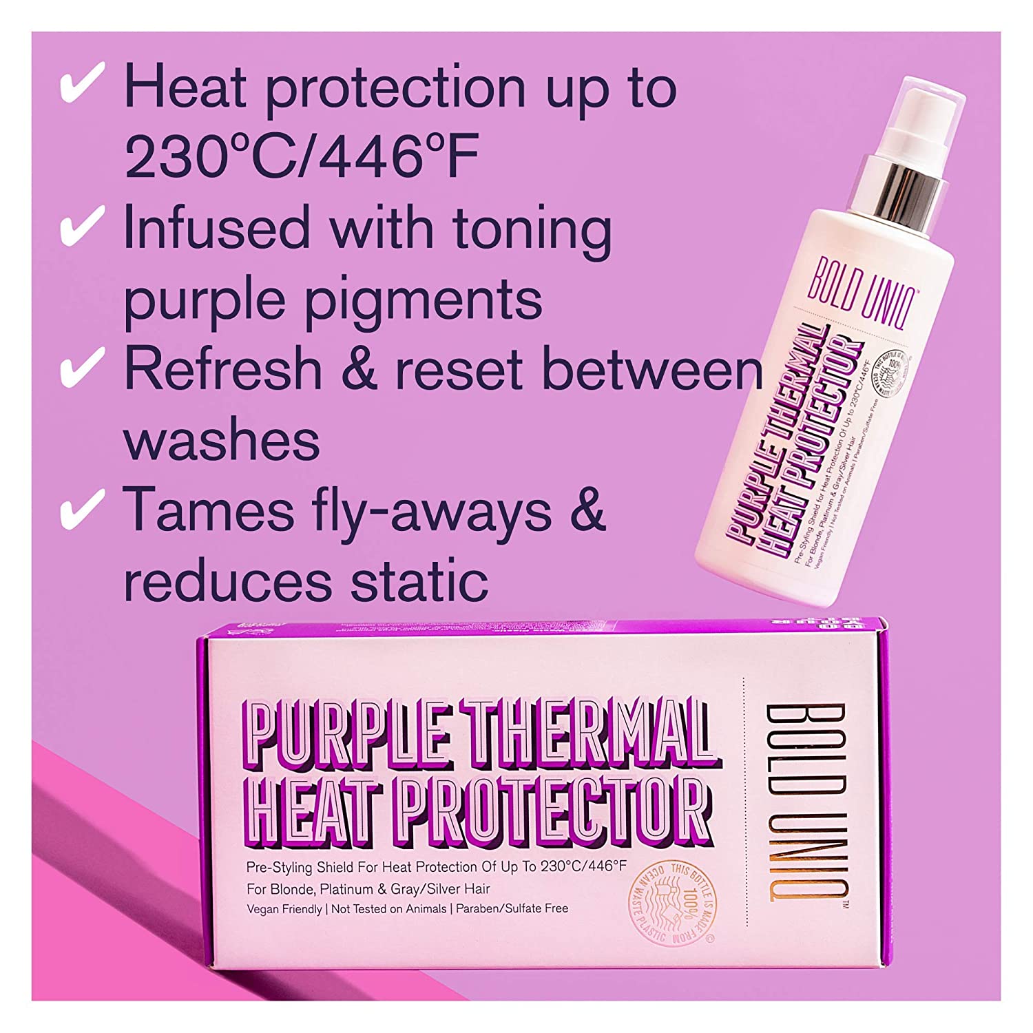 Purple Heat Protector Spray