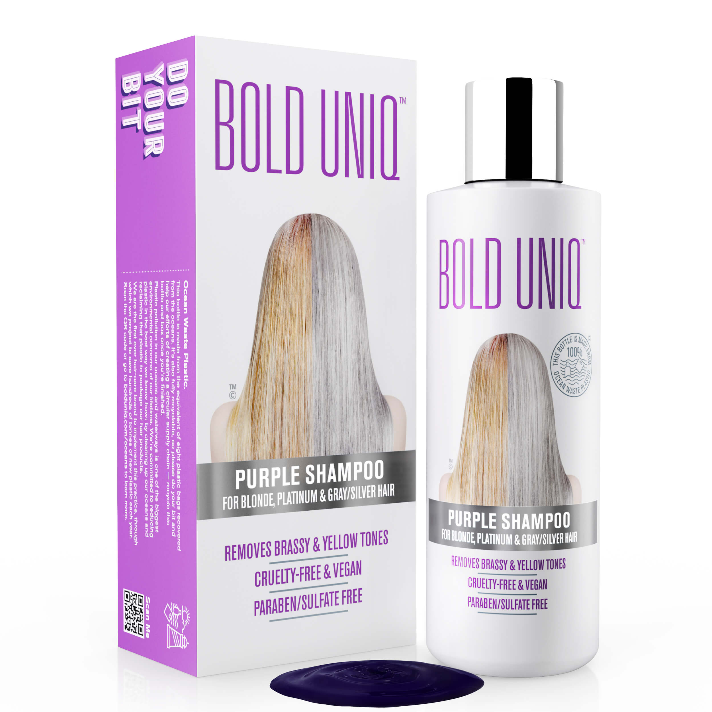 bluse vask Igangværende Bold Uniq Purple Shampoo - 237ml (8 FL oz)