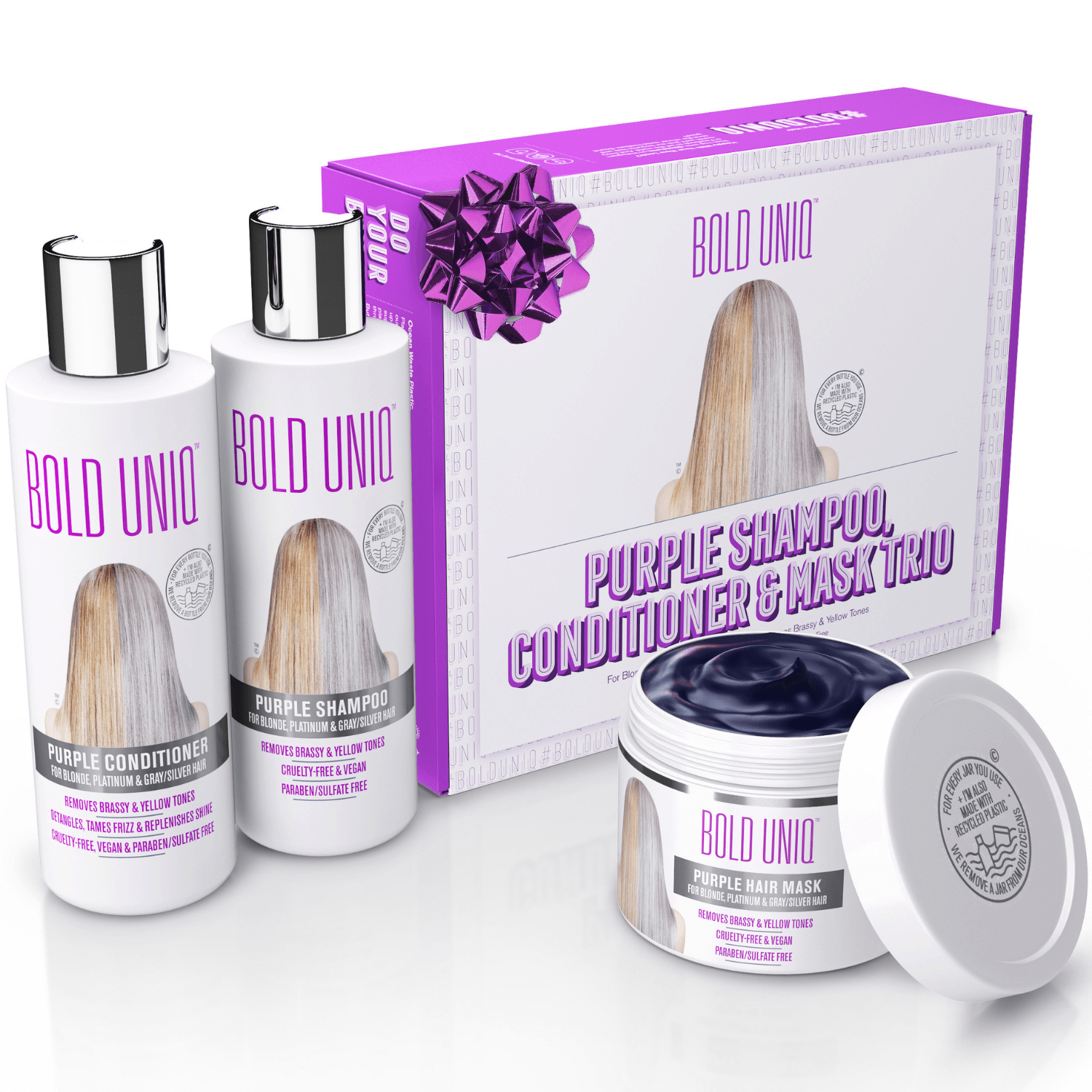 Purple Shampoo, Conditioner and Mask Trio Gift Set